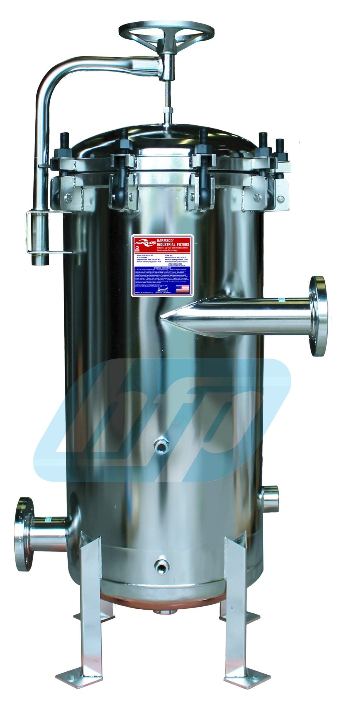 Harmsco Hurricane Swing Bolt Filter Housing & Separator