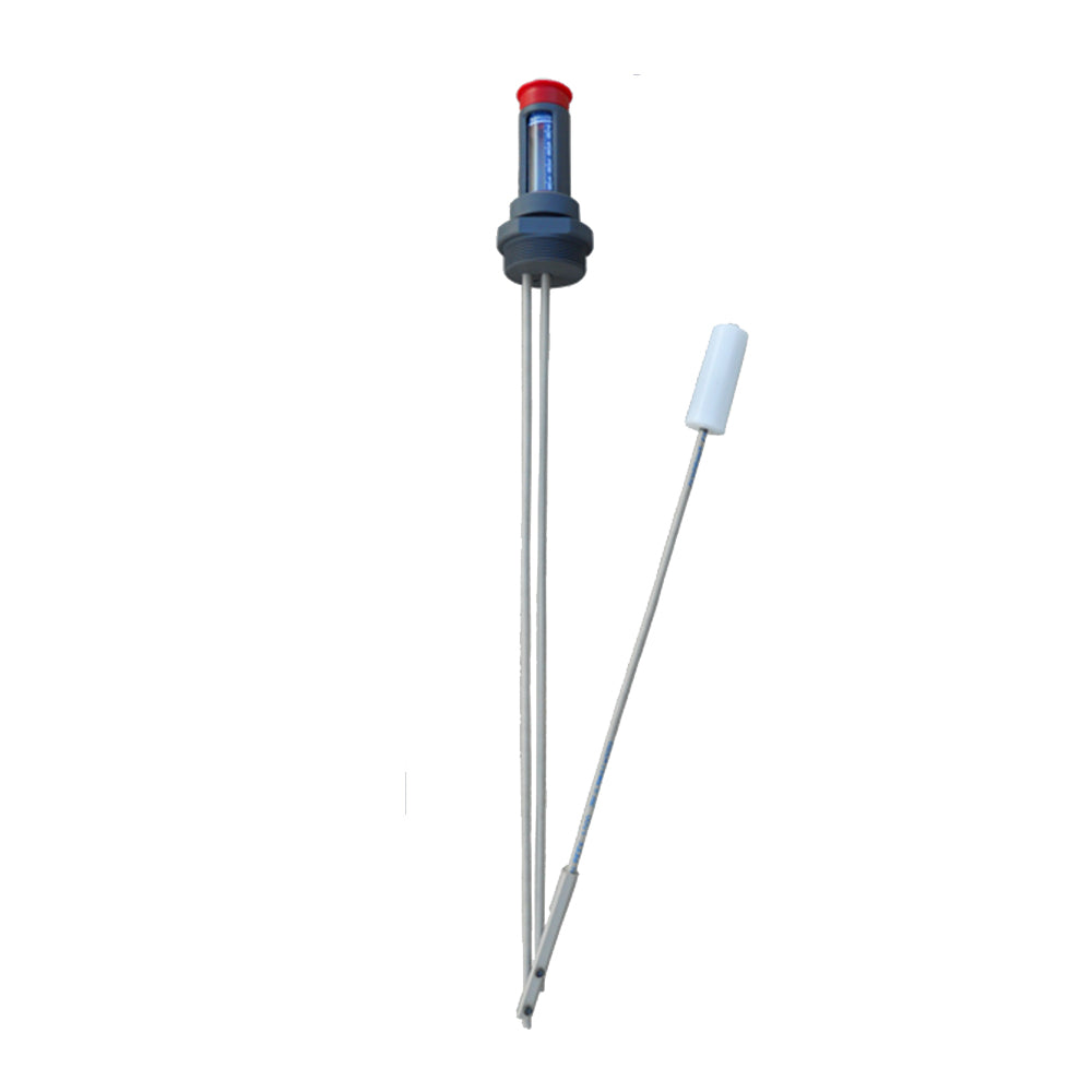 Level Gauge, Manual Float 2" NPT PVDF, 10 Gal Gemini 2 - dosinfection